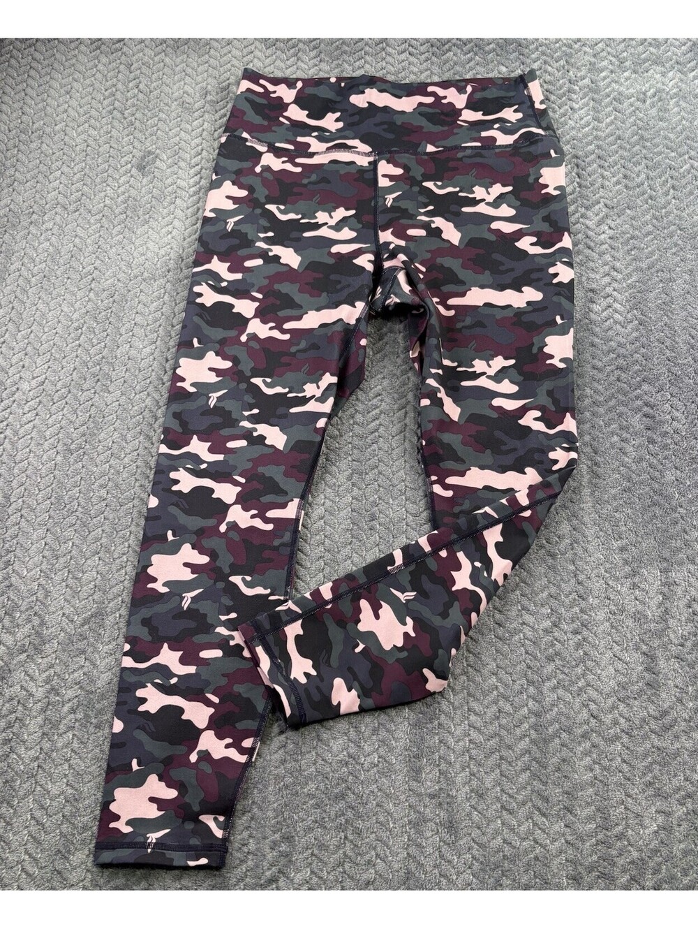 Fabletics PowerHold Leggings Women Medium Multi Color Camo High Rise Ankle Yoga
